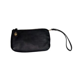 Black Leather Wristlet